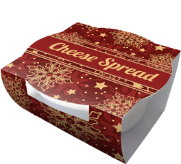 Kerst cheese spread rood/gouden sleeve 125g