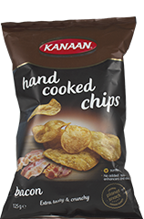 Handcooked chips bacon bruin 125gr