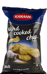 Handcooked chips salt blauw 125gr