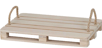 Pallet plank hout 35x25x3,5cm