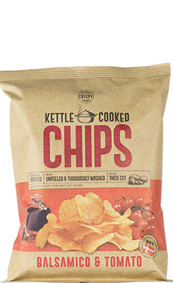 Kettle Cooked Chips Balsamico &amp; Tomato rood 150gr