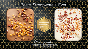 Bijenkorf - Beste Stroopwafels Ever 2st Melk Chocolade Karamel Zeezout/Witte Chocolade Goud Knettersuiker