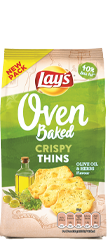 Lay&#039;s Oven Baked Crispy Thins Olive &amp; Herbs 90g