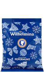 Fortuin Wilhelmina Pepermunt Kerstzakje 65gr Blauw