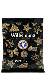 Fortuin Wilhelmina Pepermunt Kerstzakje 65gr Zwart