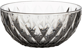 Schaaltje glas ø12,5x5,5cm Grijs