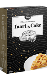 Mix voor Taart &amp; Cake zwart/goud 380gr