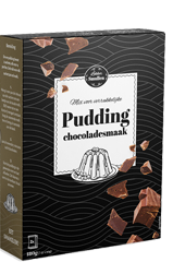 Mix voor Pudding Chocoladesmaak zwart/ goud 180gr