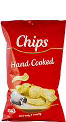 Chips Handcooked salt rood 125gr