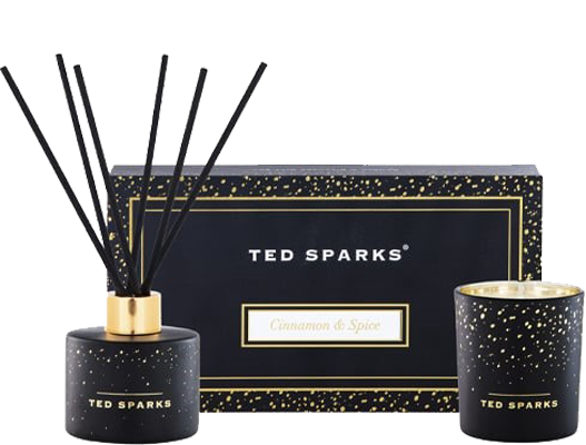 TED SPARKS - Candle &amp; Diffuser Gift Set - Cinnamon &amp; Spice