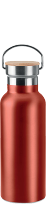 Dubbelwandige roestvrijstalen fles 500ml rood