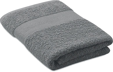 Badstof handdoek grijs 100x50cm