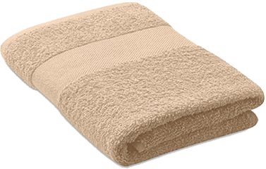 Badstof handdoek beige 100x50cm